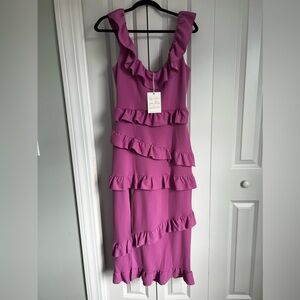 NWT Show Me Your Mumu Midi Ruffle Dress
